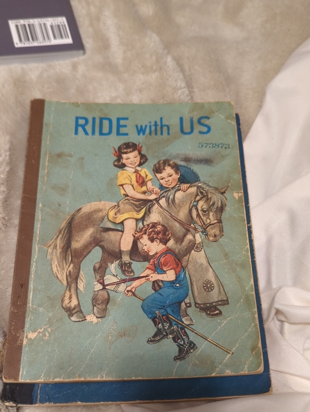 Vintage Kids Ride-With-Us Storybook - Blue